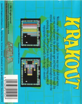 Krakout! (1987)(Gremlin Graphics) box cover back